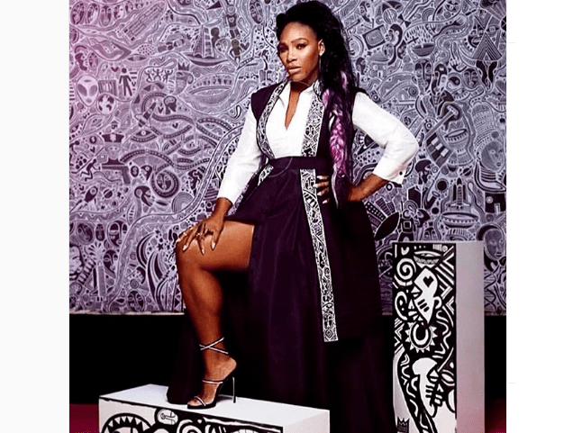 Serena Williams rocks kimono jacket by Nigerian designer, Jane Ekanem